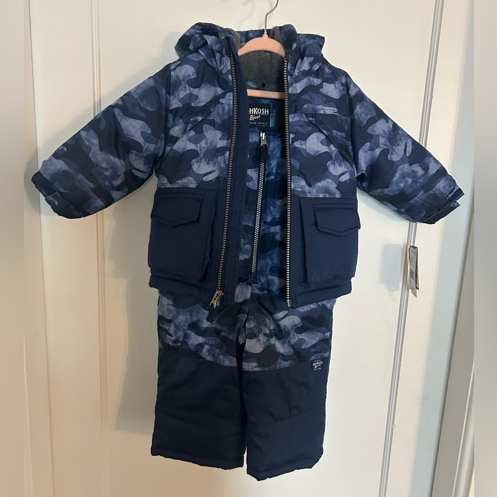 OshKosh B'gosh Navy Camouflage Jacket And Snow Pants - Picture 6 of 12